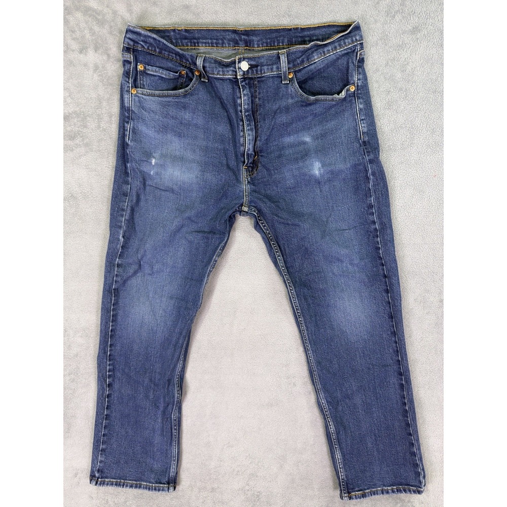 Levis 505 Jeans Mens 38x30 Blue Straight Medium Wash Denim Mid Rise Workwear